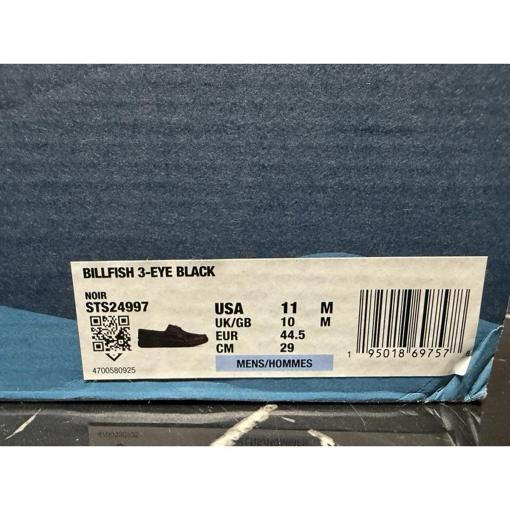 Sperry Billfish 3-Eye Black Men's Boat Shoes Size 11 M STS24997